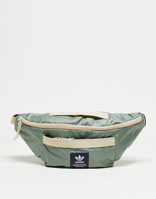 adidas Originals Sports 3.0 fanny pack in olive green and beige