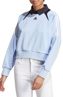 adidas Originals Sportswear Express Sweatshirt in Blue Dawn/Black/White