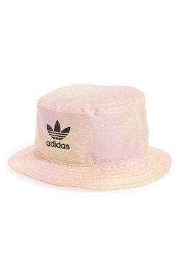 adidas Originals Spray Paint Bucket Hat in Bliss Lilac/yellow Spray Paint