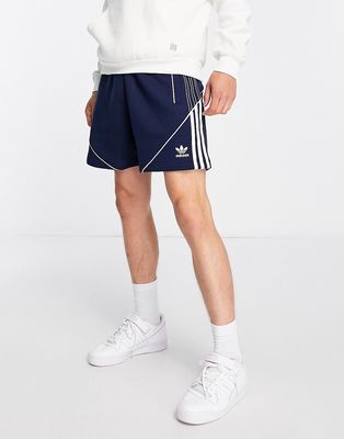 adidas Originals SPRT fleece shorts in navy