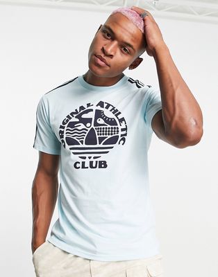 adidas Originals SPRT US Athletic Club graphic T-shirt in blue