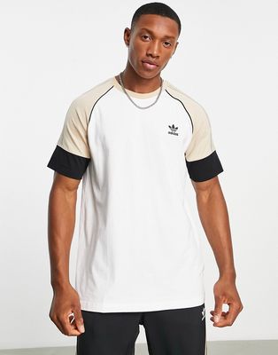 adidas Originals SPRT US color blocked t-shirt in white