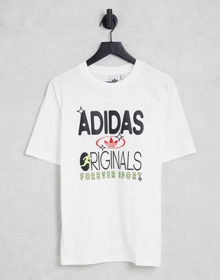 adidas Originals SPRT US OG Forever Sport t-shirt in white