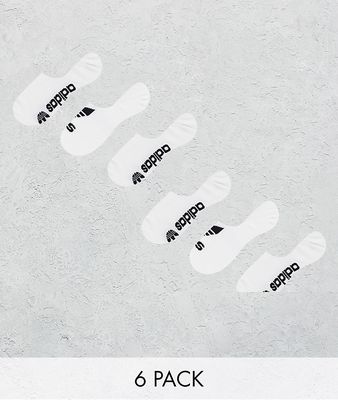 adidas Originals Superlite 6 pack super no show socks in white