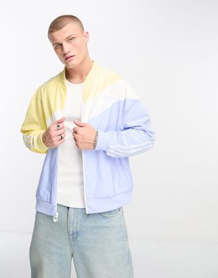 adidas Originals Superstar jacket in blue and yellow