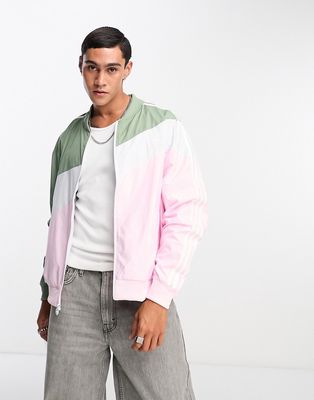 adidas Originals Superstar jacket in pink and green