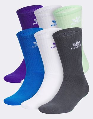 adidas Originals Trefoil Crew sock 6-Pack in multi