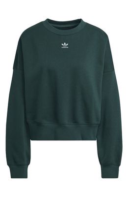 adidas Originals Trefoil Crewneck Sweatshirt in Green