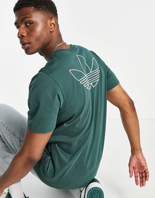 adidas Originals Trefoil Series t-shirt in dark green