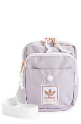 adidas Originals Utility Festival 3.0 Recycled Polyester Crossbody Bag in Grey/White/Rose Gold
