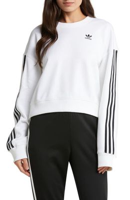 adidas Originals Women's Adicolor 3-Stripes Sweatshirt in White