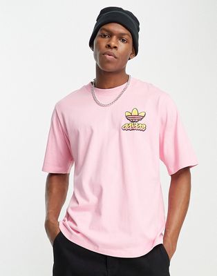 adidas Originals x Jeremy Scott graphic T-shirt in pink