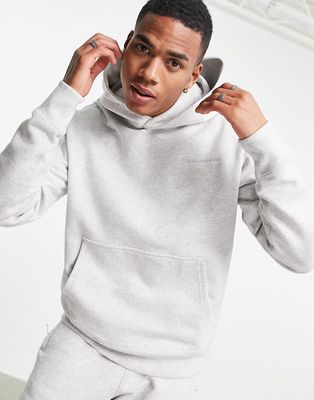 adidas Originals x Pharrell Williams premium hoodie in light gray-Grey