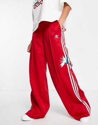 adidas Originals x Thebe Magugu trackpants in red