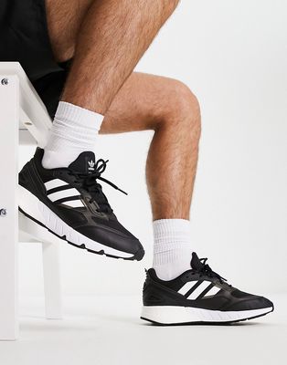 adidas Originals ZX 1K Boost 2.0 sneakers in black and white