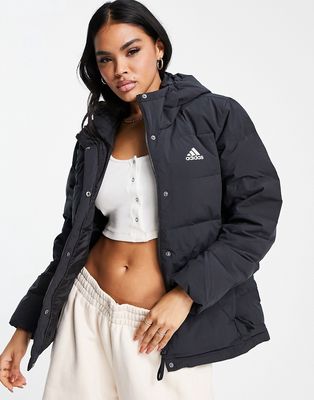 adidas Outdoor Helionic hooded jacket in black