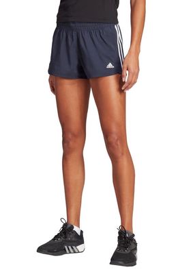 adidas Pacer 3-Stripes Woven Shorts in Ink/White