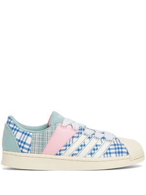 adidas patchwork-pattern low-top sneakers - White