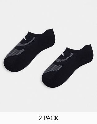 adidas Peformance 2 pack no show socks in black
