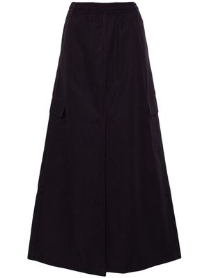 adidas pinstripe-print ripstop maxi skirt - Purple