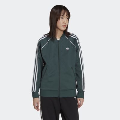 adidas Primeblue SST Track Jacket Mineral Green XS Womens