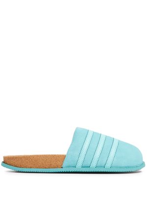 adidas round-toe slip-on slides - Blue