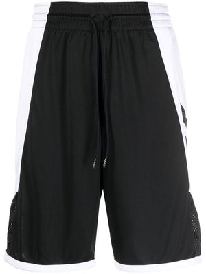 adidas side logo-print detail shorts - Black