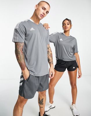 adidas Soccer Tiro 21 t-shirt in gray