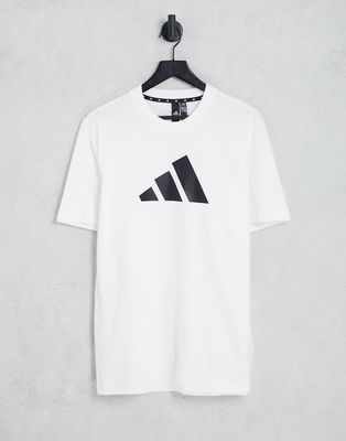 adidas Sportstyle 3 Bar logo T-shirt in white