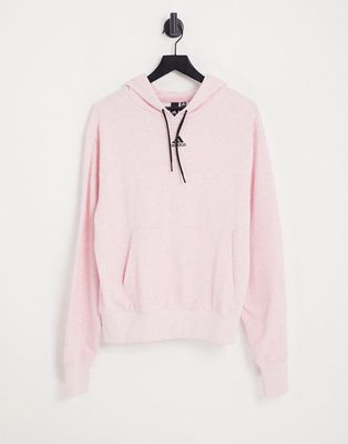 adidas Sportstyle Botantical Dye chest logo hoodie in pink