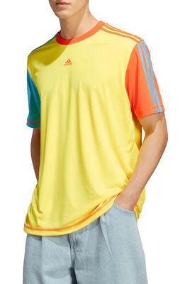 ADIDAS SPORTSWEAR AEROREADY Colorblock T-Shirt in Beam Yellow