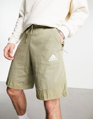 adidas Sportswear Game and Go 10" shorts in khaki-Green