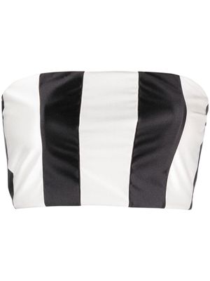 adidas striped top cropped - Black