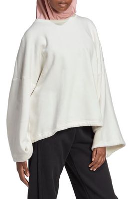 adidas Studio Lounge Fleece Sweatshirt in Non-Dyed