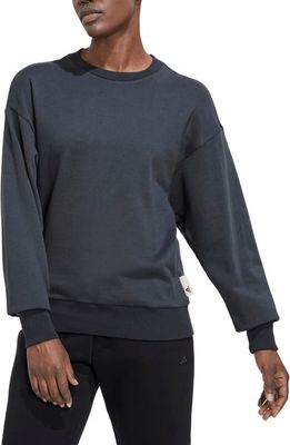 adidas Studio Lounge Organic Cotton Blend Sweatshirt in Carbon