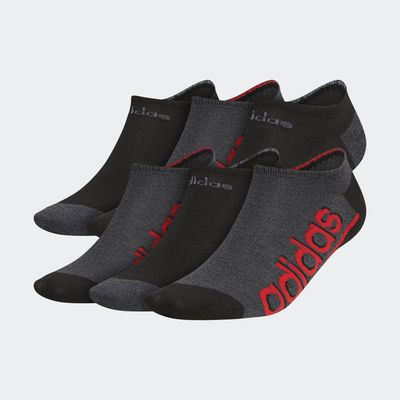 adidas Superlite Linear 3 No-Show Socks 6 Pairs Black L
