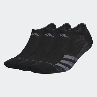 adidas Superlite Stripe No-Show Socks 3 Pairs Black L
