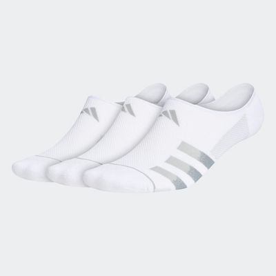 adidas Superlite Stripe Super-No-Show Socks 3 Pairs White L