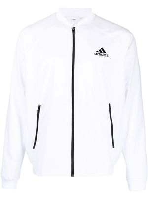 adidas Tennis logo-print lightweight sports jacket - White