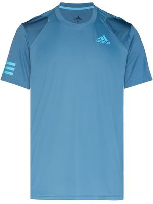 adidas Tennis three-stripe logo performance T-shirt - Blue