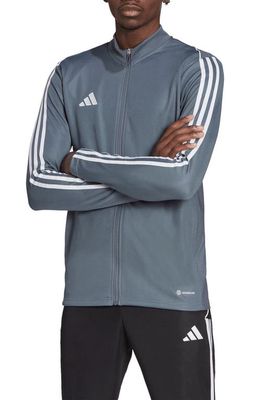 adidas Tiro 23 Recycled Polyester League Soccer Jacket in Team Onix