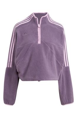 adidas Tiro Fleece Half Zip Pullover in Shadow Violet/Bliss Lilac