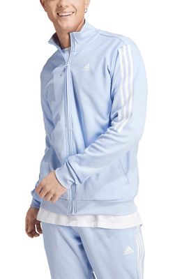 adidas Tiro Recycled Polyester Blend Track Jacket in Blue Dawn