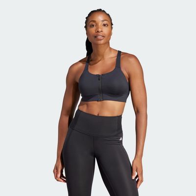adidas TLRD Impact Luxe High-Support Zip Bra Black 34F Womens