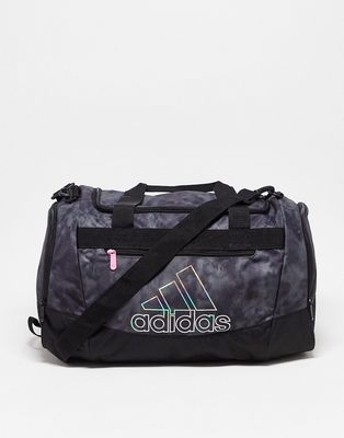 adidas Training defender small duffle bag in dark gray