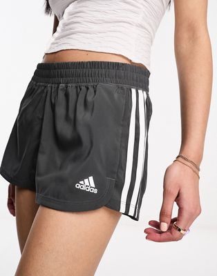 adidas Training Pacer 3-inch shorts in gray