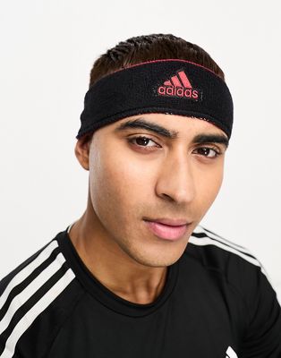 adidas Training reversible headband in black and red