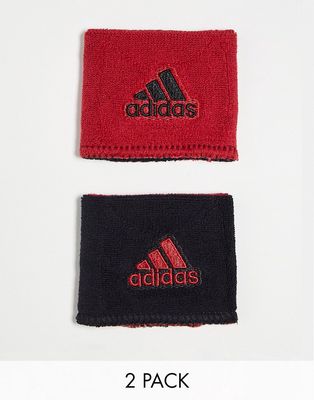 adidas Training reversible wristband in black and red