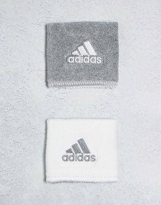 adidas Training reversible wristband in gray and white