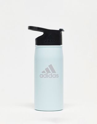 adidas Training steel water bottle in blue